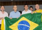 Presidenciáveis assistem a Brasil x Holanda