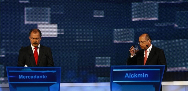 Aloizio Mercadante (PT) e Geraldo Alckmin (PSDB) participam de debate na Band