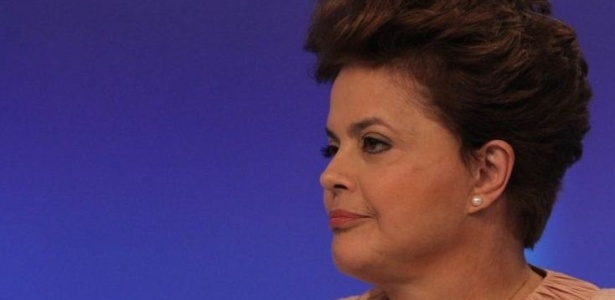 Dilma Rousseff no debate desta quinta-feira (30) na TV Globo 