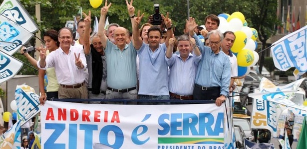Jos Serra faz campanha no Rio com alguns dos principais lderes do PSDB